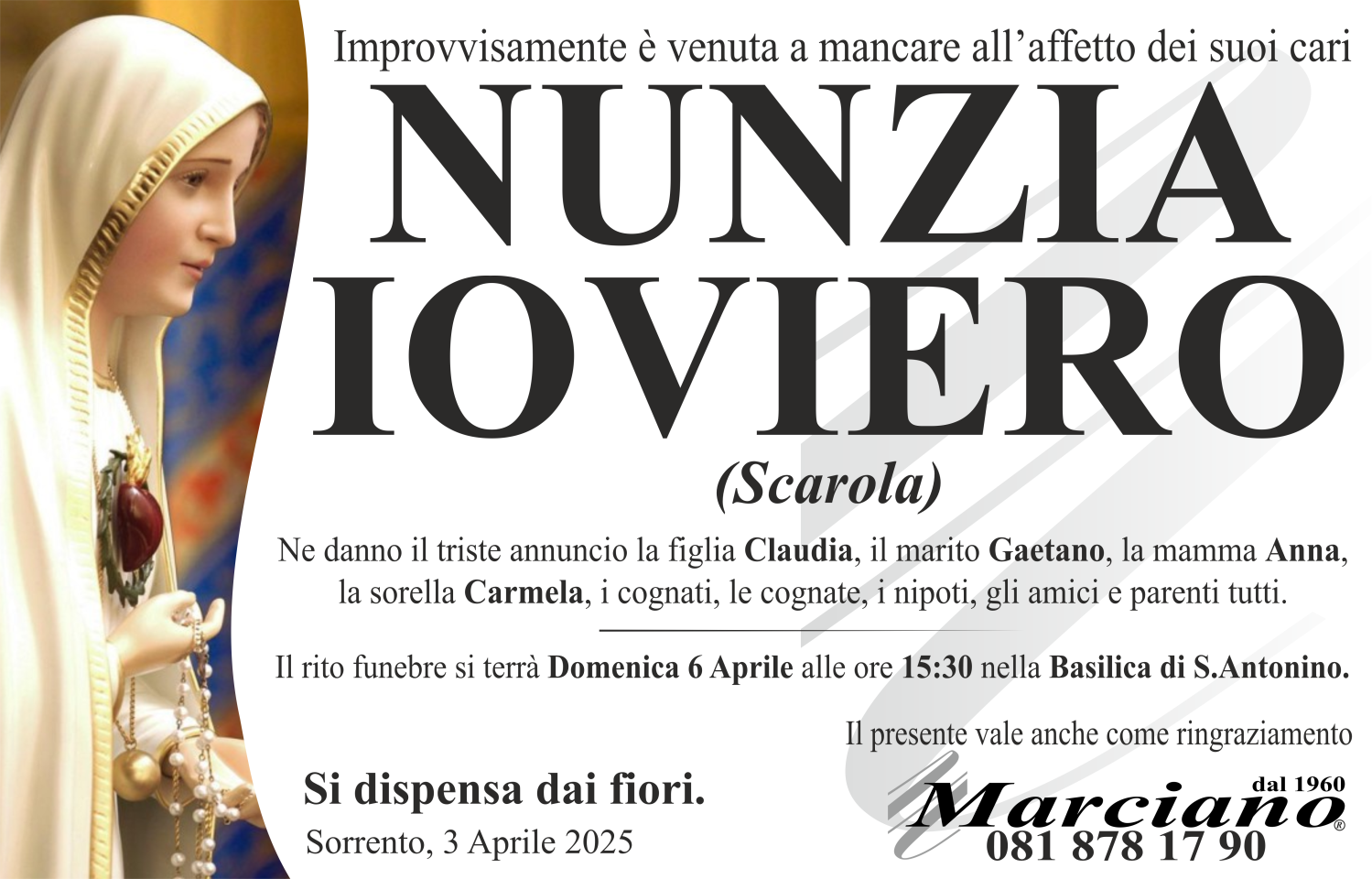 Onoranze funebri Marciano S.N.C. di Ferdinando Marciano
