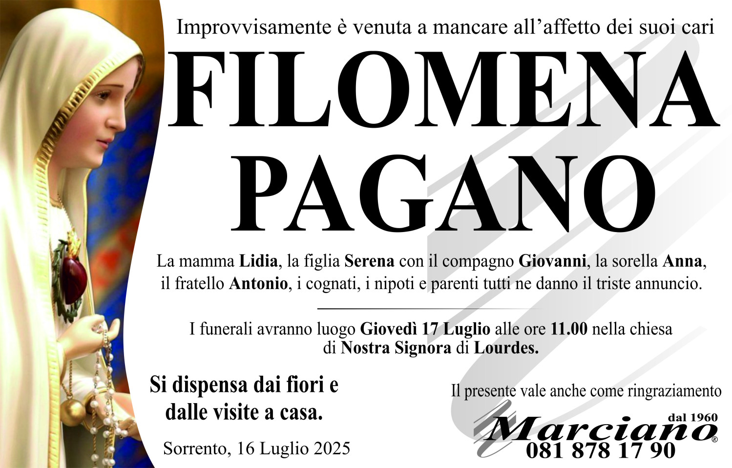 Onoranze funebri Marciano S.N.C. di Ferdinando Marciano