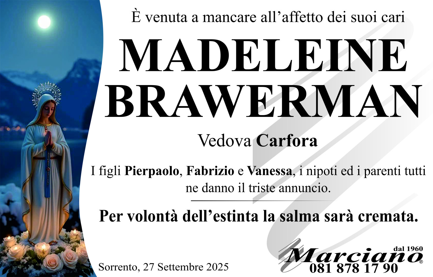 Onoranze funebri Marciano S.N.C. di Ferdinando Marciano