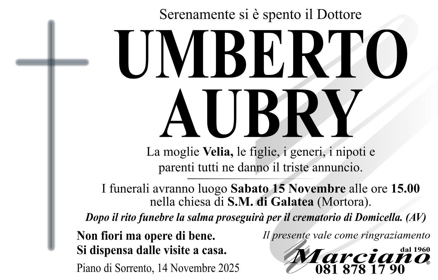 Onoranze funebri Marciano S.N.C. di Ferdinando Marciano