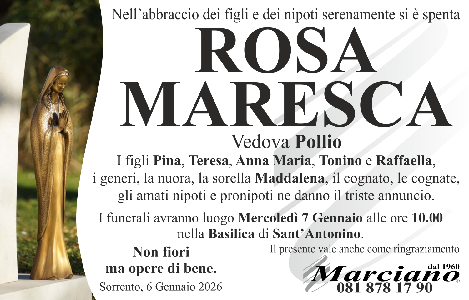 Onoranze funebri Marciano S.N.C. di Ferdinando Marciano