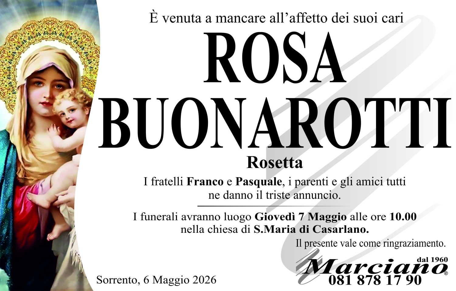 Onoranze funebri Marciano S.N.C. di Ferdinando Marciano