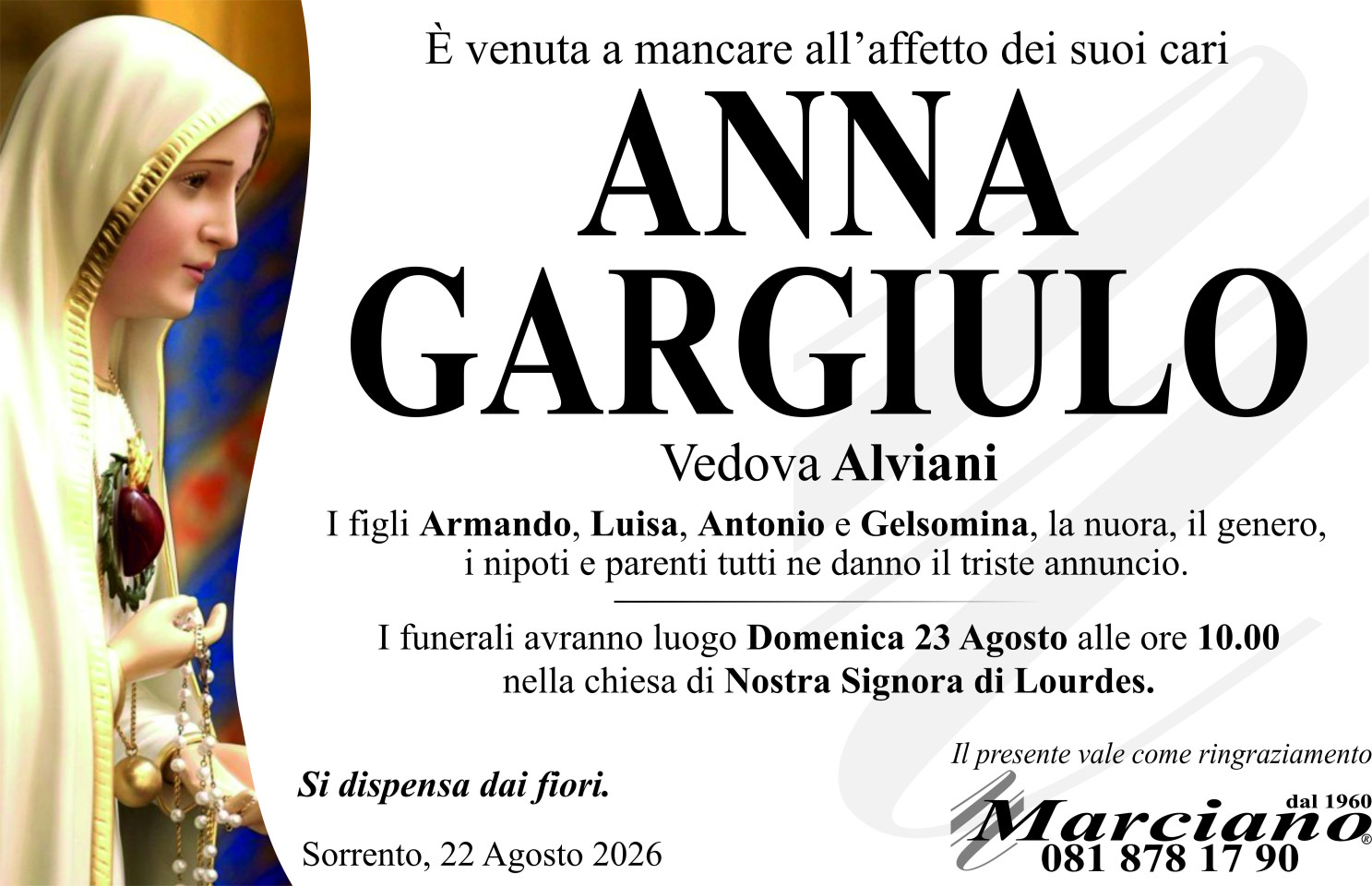 Onoranze funebri Marciano S.N.C. di Ferdinando Marciano