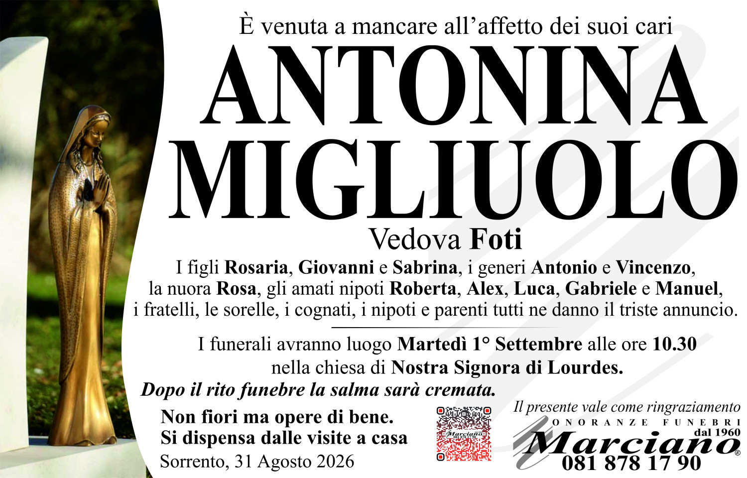 Onoranze funebri Marciano S.N.C. di Ferdinando Marciano