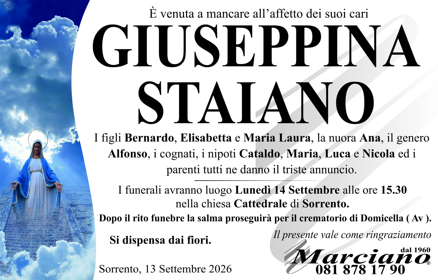Onoranze funebri Marciano S.N.C. di Ferdinando Marciano