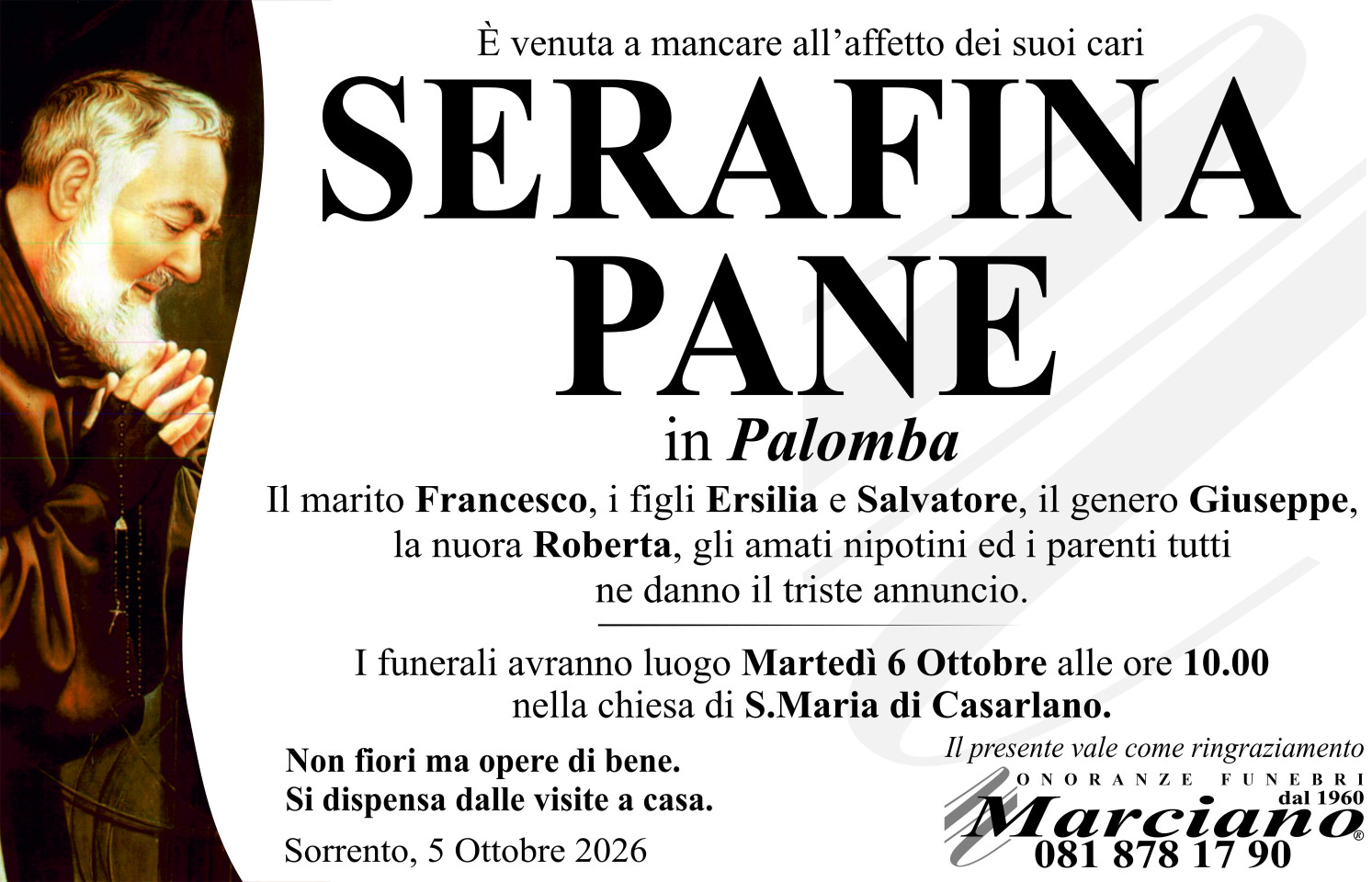 Onoranze funebri Marciano S.N.C. di Ferdinando Marciano