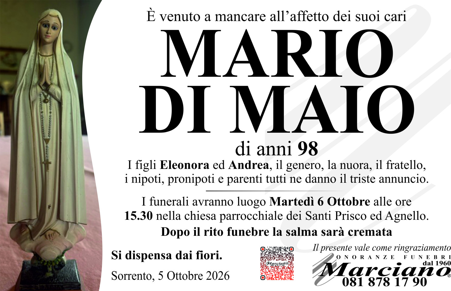 Onoranze funebri Marciano S.N.C. di Ferdinando Marciano